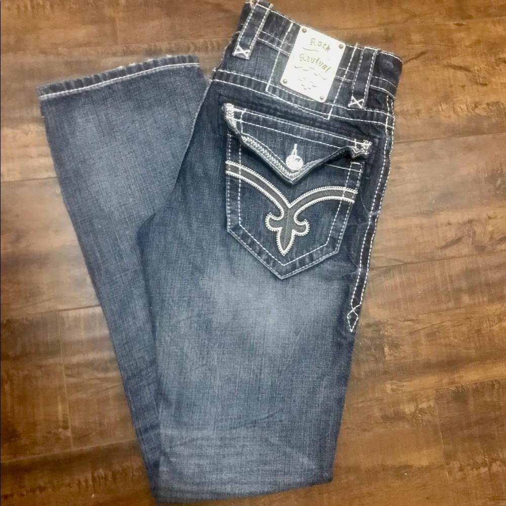 Rock Revival Ben Straight Mens Jeans 30x34